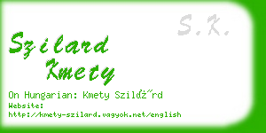 szilard kmety business card